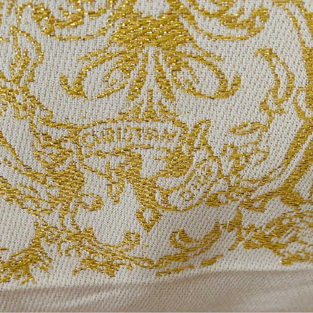 New Christian Dior Made in Italy Gold Metallic Cream Festive Travel Tote Bag - Picture 11 of 14